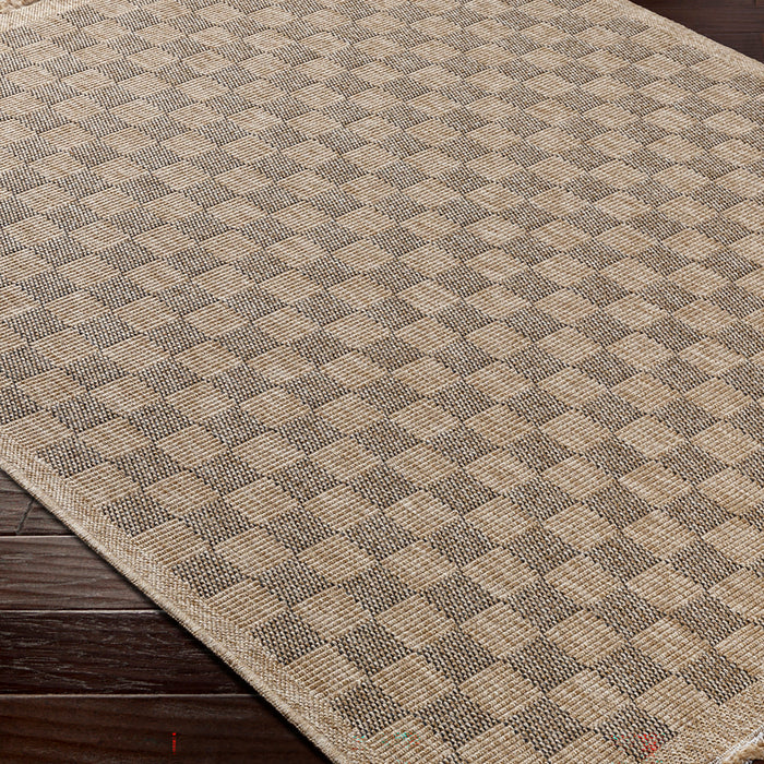 by fonQ Block Vloerkleed 200 x 275 cm - Donkerbeige