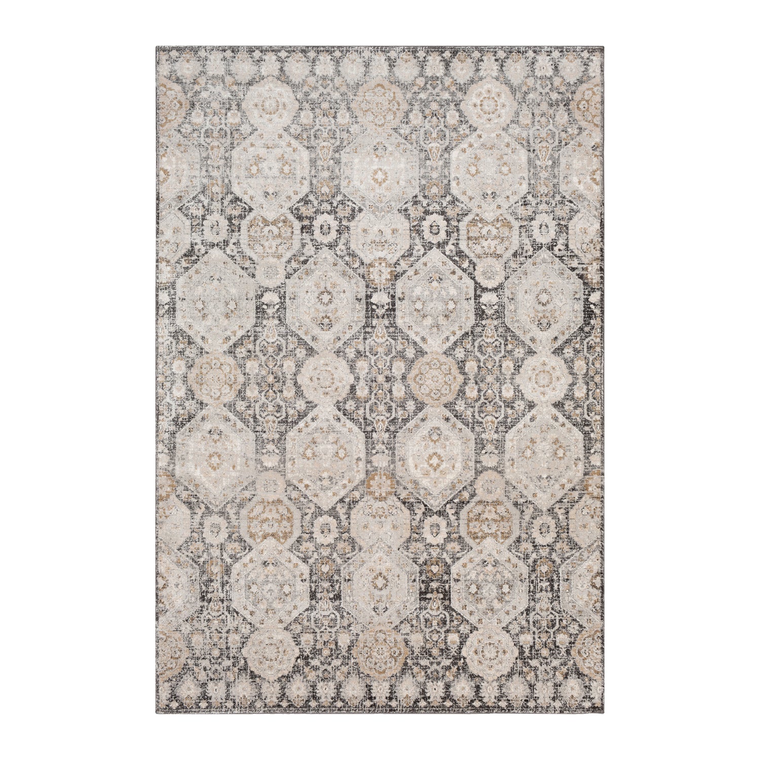 by fonQ Faded Vloerkleed 200 x 275 cm - Zwart