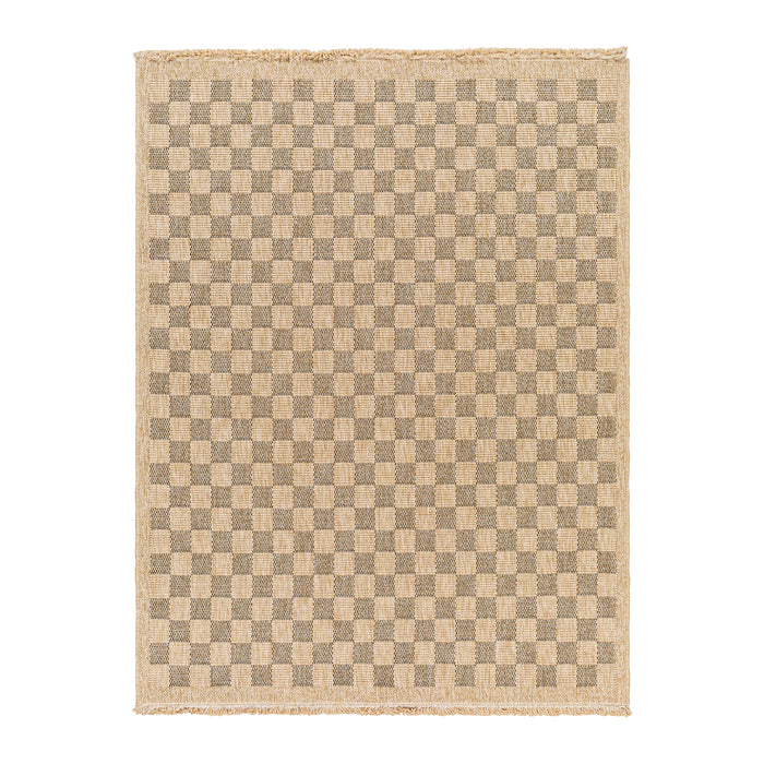 by fonQ Block Vloerkleed 120 x 170 cm - Donkerbeige