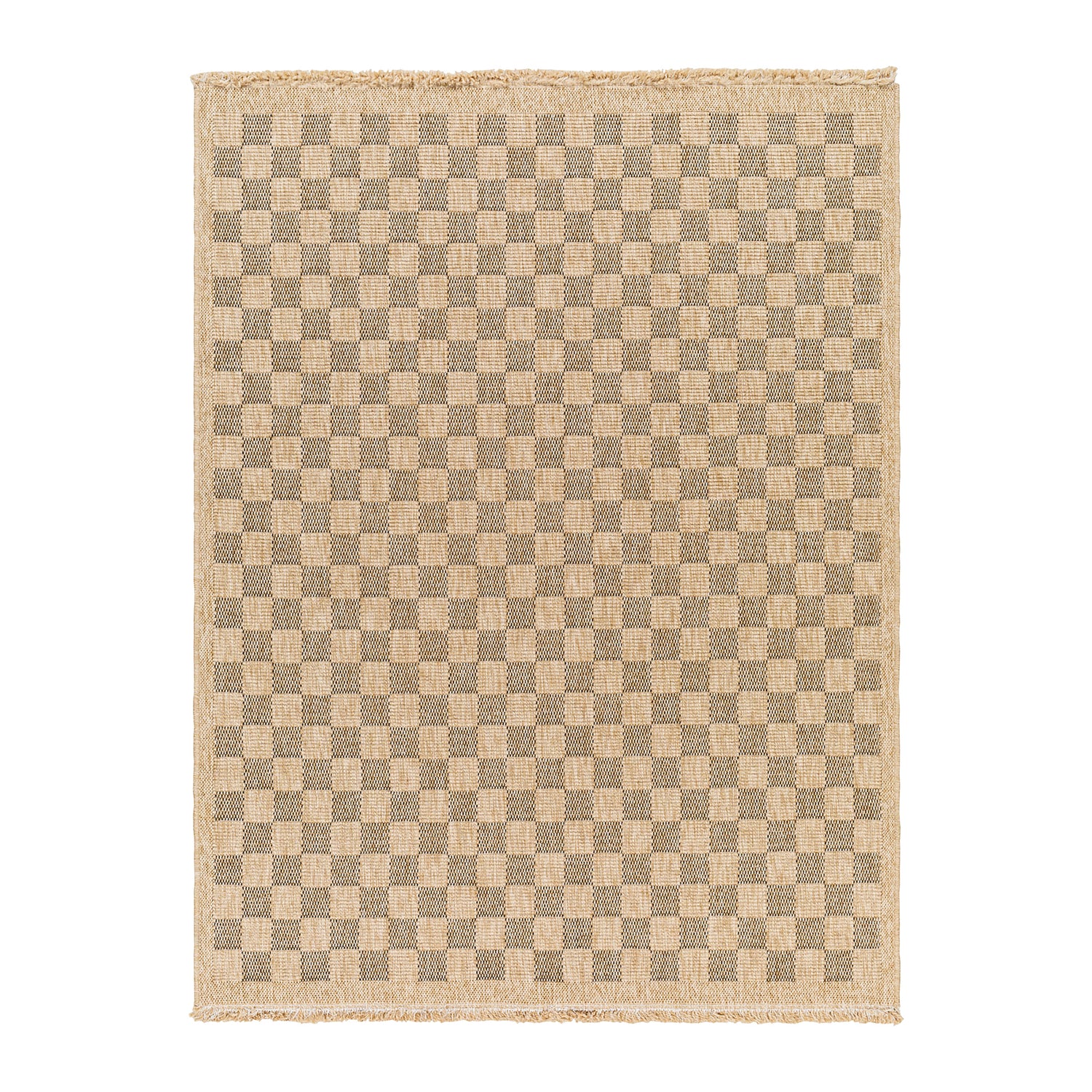 by fonQ Block Vloerkleed 160 x 213 cm - Donkerbeige