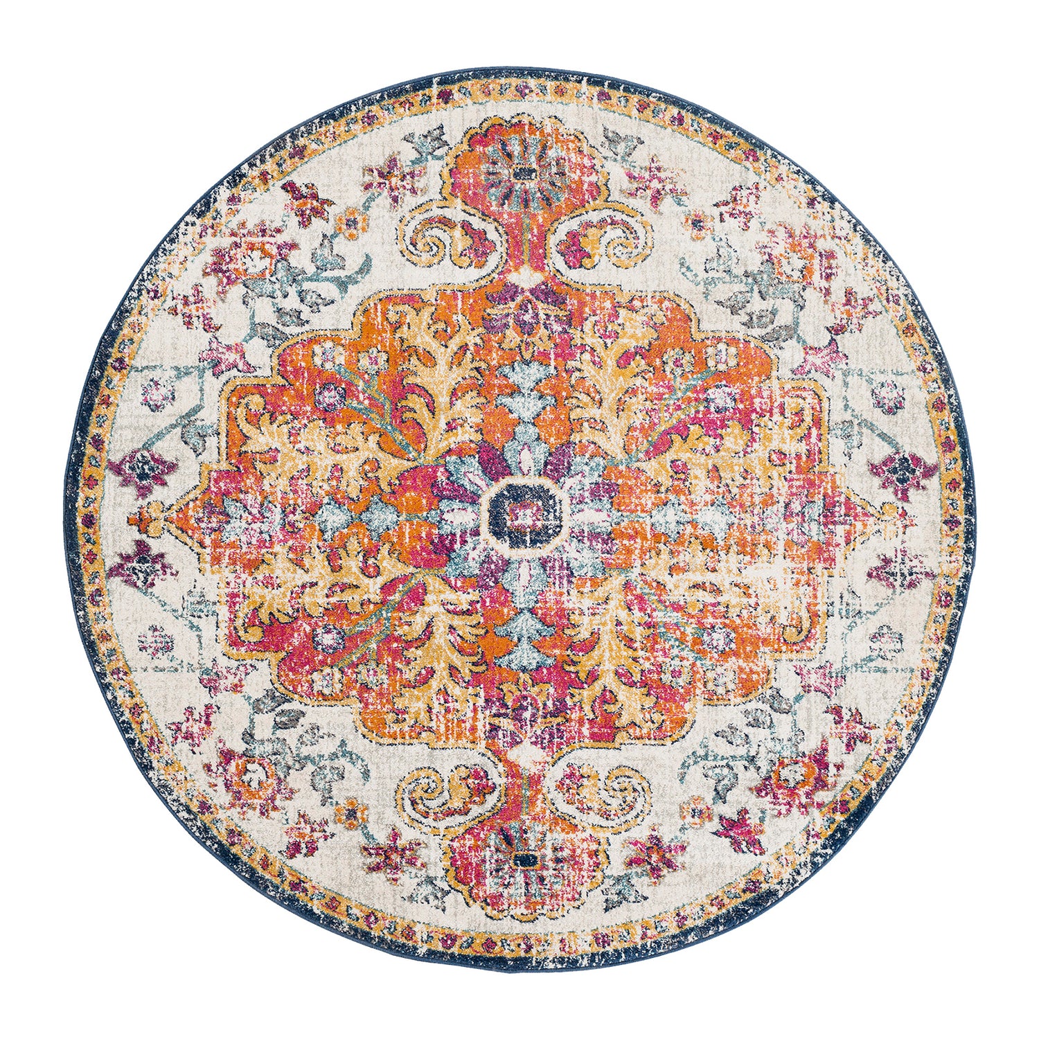 by fonQ Ravari Vloerkleed Ø 160 cm - Turquoise