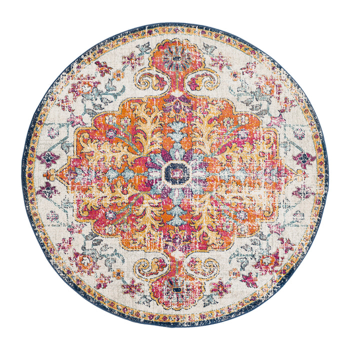 by fonQ Ravari Vloerkleed Ø 160 cm - Turquoise