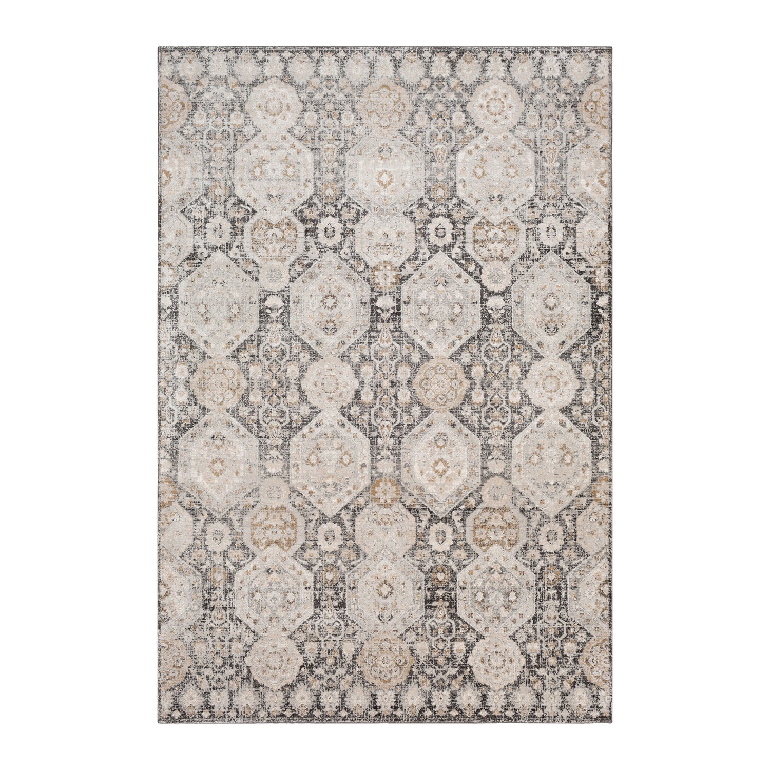 by fonQ Faded Vloerkleed 130 x 170 cm - Zwart