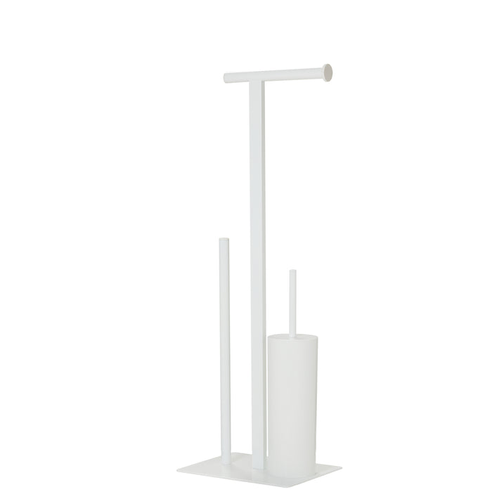 Sealskin Square Toiletbutler - Toiletrolhouder - Toiletborstel met Houder - Reserverolhouder - Vrijstaand - Wit