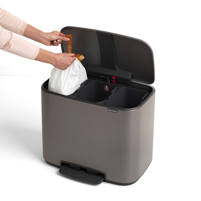 Brabantia Bo Pedaalemmer 33 Liter (3x11 Liter)