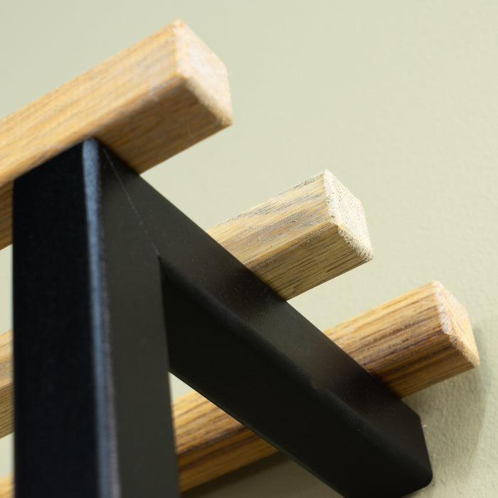 Spinder Design Rizzoli Wandkapstok - Zwart / Eiken