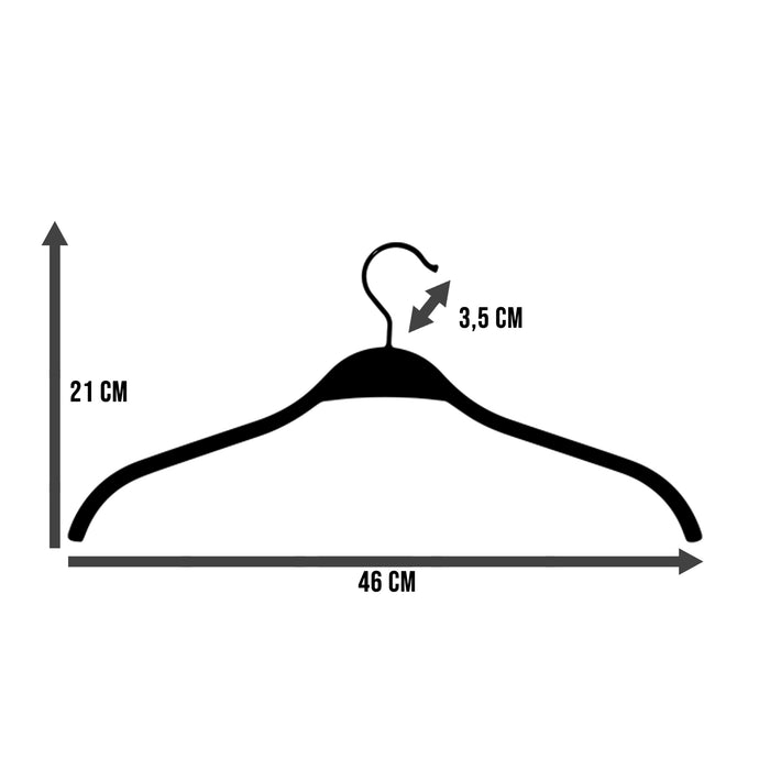 Spinder Design Rosa Kledinghanger 5 st. - Zwart