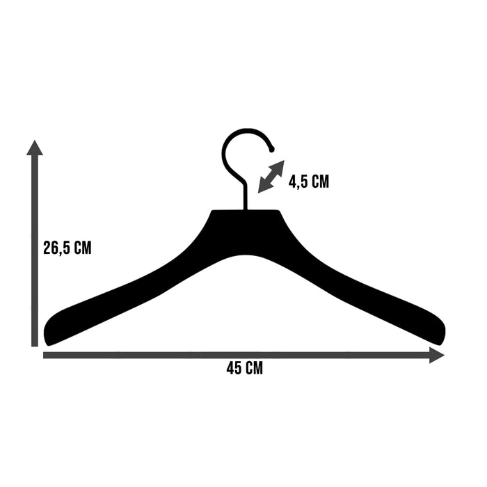 Spinder Design Lotus Kledinghanger 5 st. - Zwart