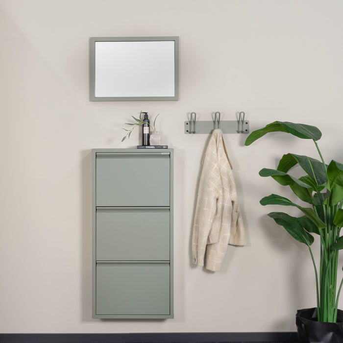 Spinder Design Billy 3 Schoenenkast - Dusty Green