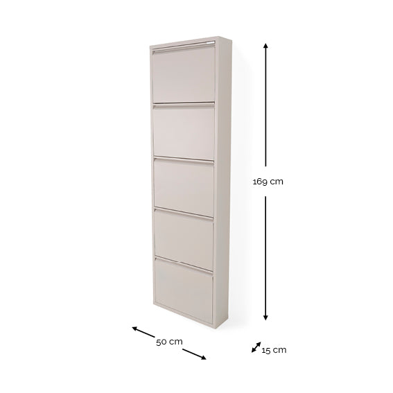 Spinder Design Billy 5 Schoenenkast - Silky Taupe