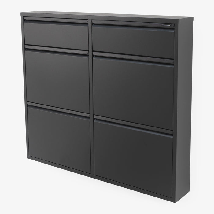 Spinder Design Billy 6 Schoenenkast - Zwart