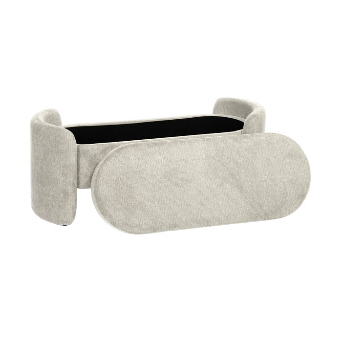 sweeek - Opbergkistbank, eigentijds stoffen bedeinde