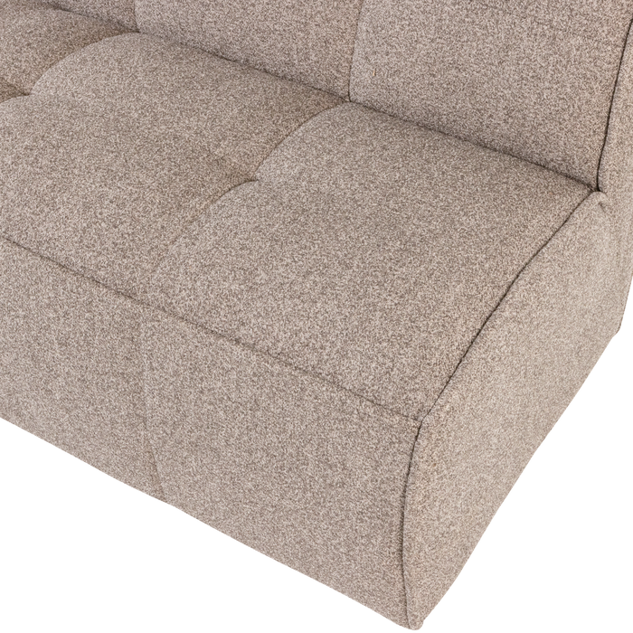 vtwonen Cluster Eetbankje Met Rugleuning  - Bouclé - Khaki Bruin