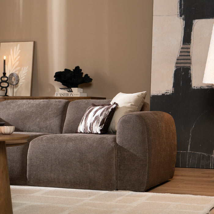 Bronx71 2,5-zits bank Maine chenille stof bruin