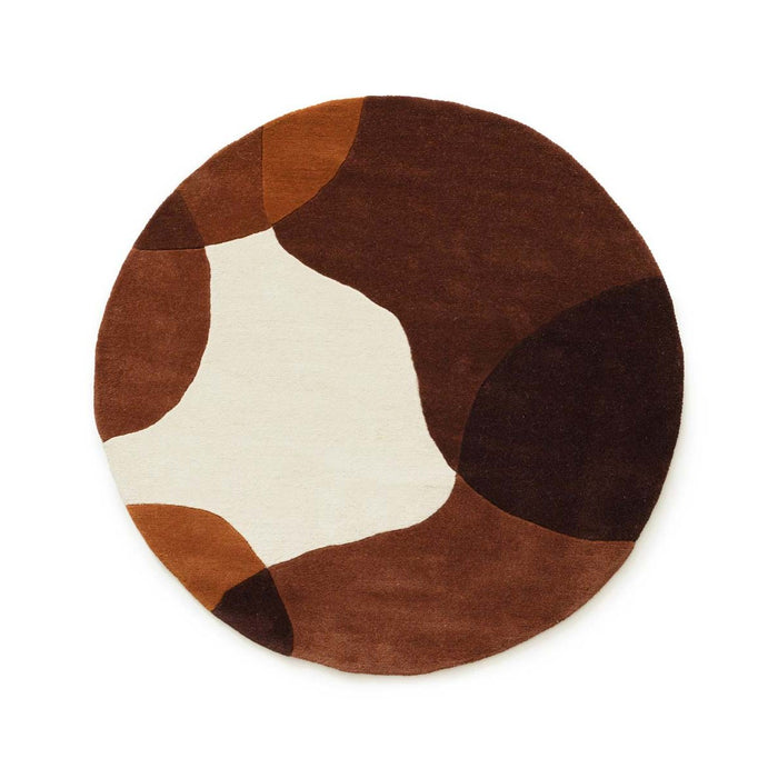 Nordic Weavers Rond wollen vloerkleed - Dune terracotta - 200 cm