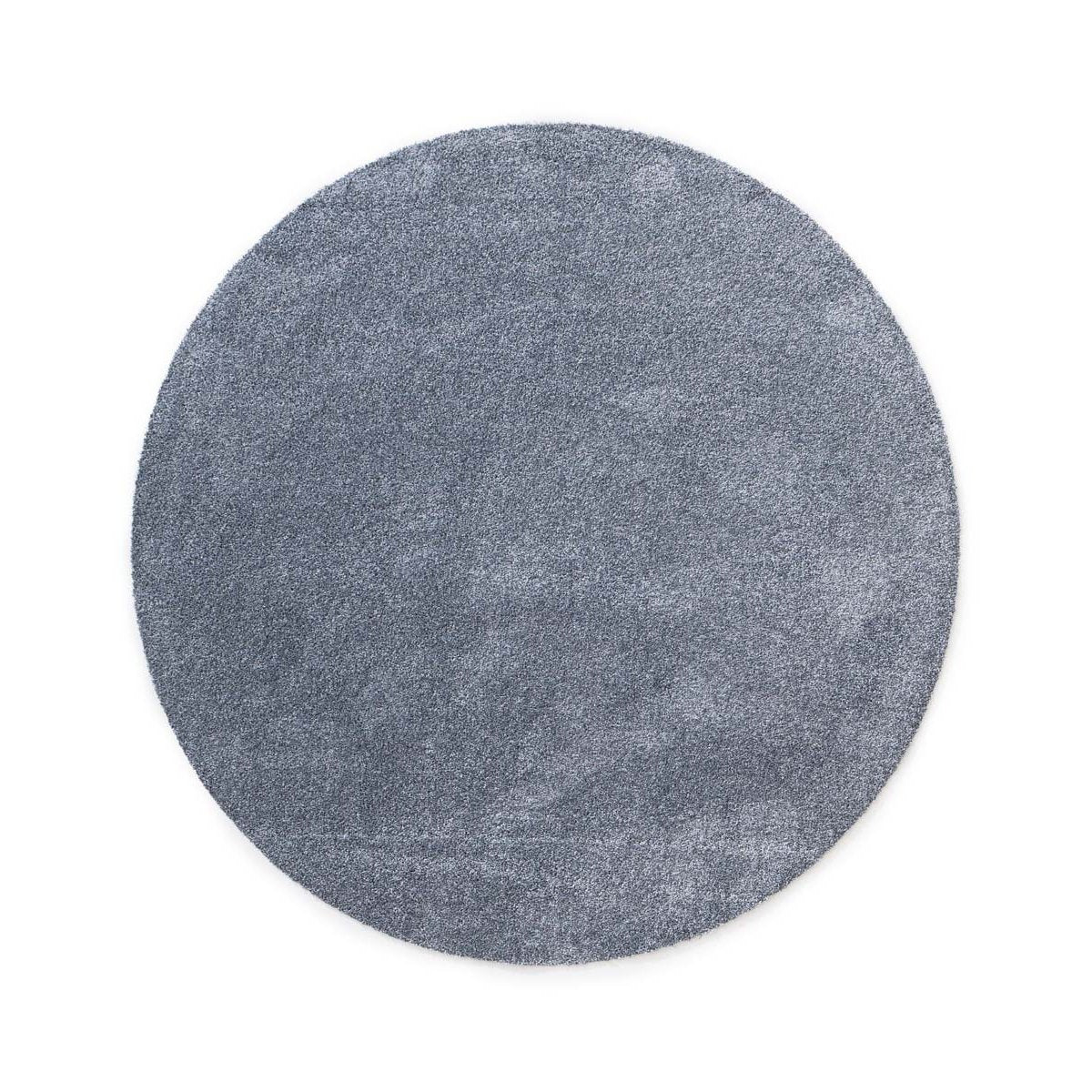 Tapeso Wasbaar vloerkleed rond - Fresh poederblauw - 80 cm