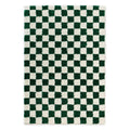 Boho&me Checkerboard vloerkleed - Check ivoor|jade - 100x200 cm