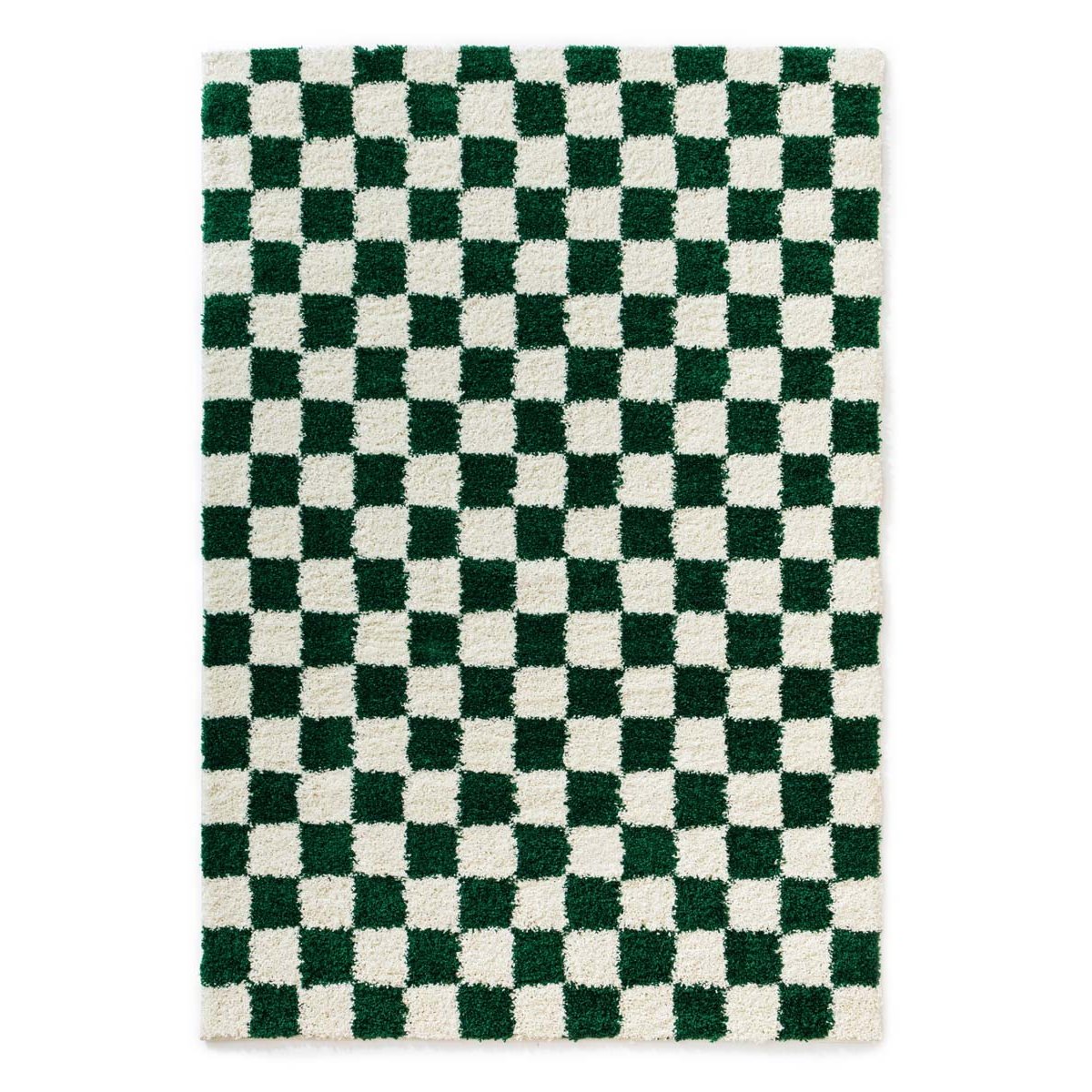 Boho&me Checkerboard vloerkleed - Check ivoor|jade - 100x200 cm