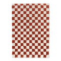 Boho&me Checkerboard vloerkleed - Check ivoor|koraal - 240x340 cm