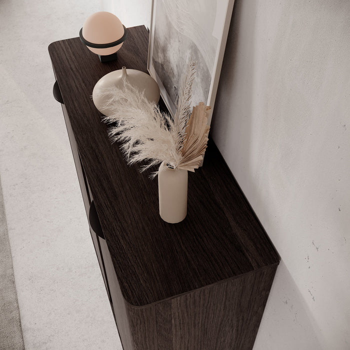 Meubella - Victoria - Dressoir - Donker eiken - 113x38x134 cm