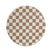 Boho&me Rond checkerboard vloerkleed - Check ivoor|beige - 200 cm
