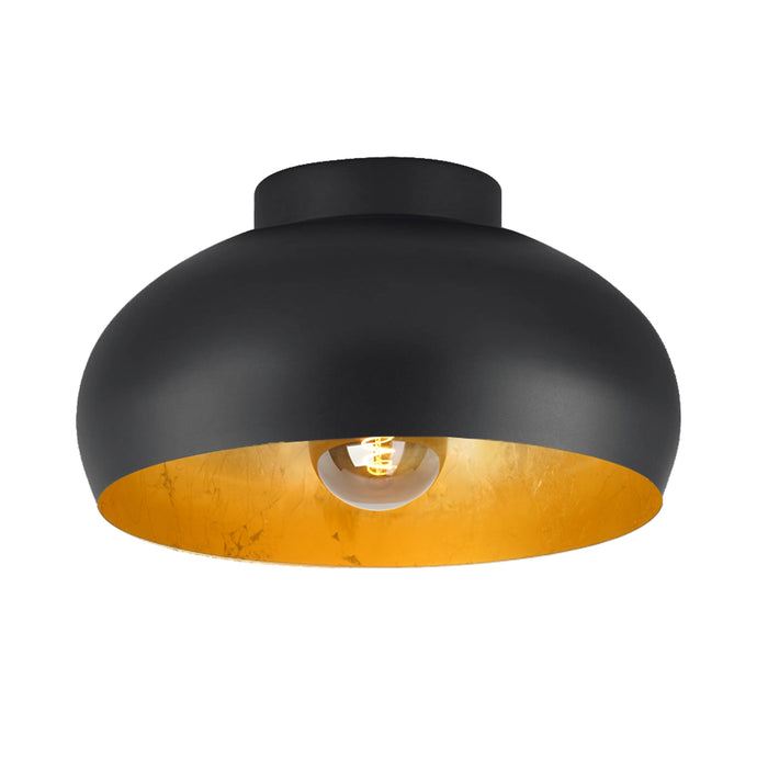EGLO Mogano Mini Plafondlamp - E27 - Ø28 cm - Zwart|Bladgoud