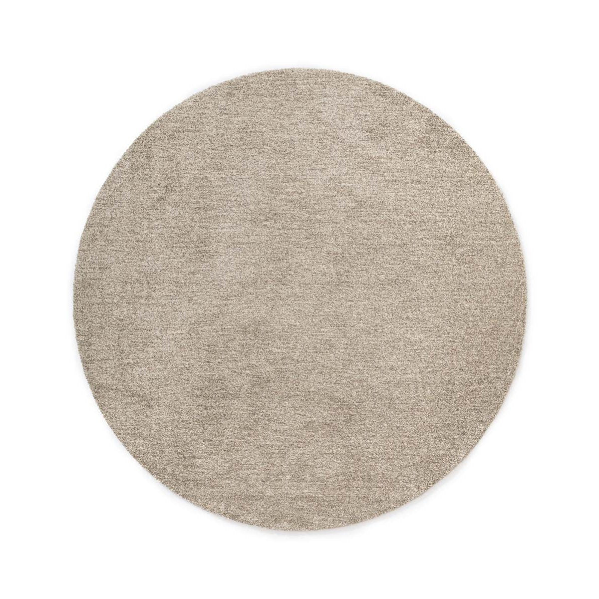 Tapeso Wasbaar vloerkleed rond - Softwash zandkleur - 80 cm