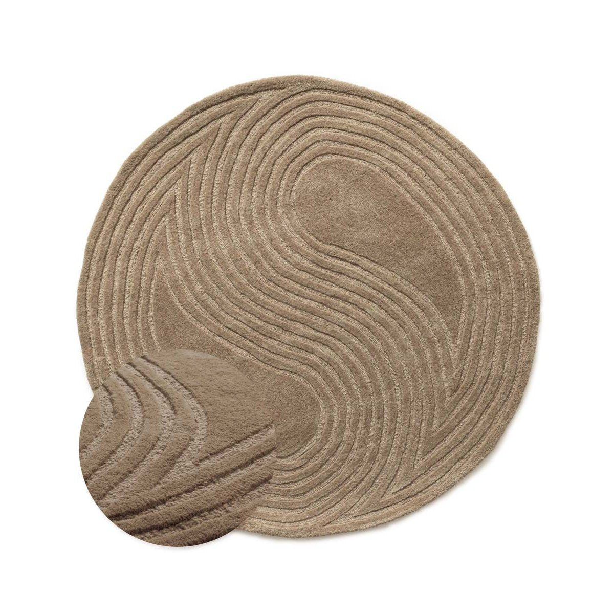 Nordic Weavers Design vloerkleed rond - Balans Dual beige - 150 cm