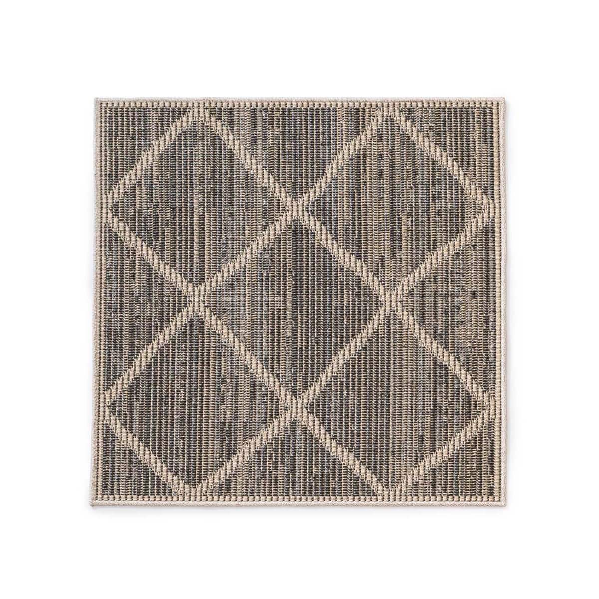 Boho&me Vierkant jute buitenkleed - Sunny naturel - 120x120 cm