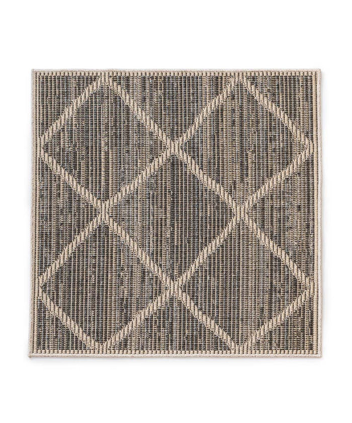 Boho&me Vierkant jute buitenkleed - Sunny naturel - 120x120 cm