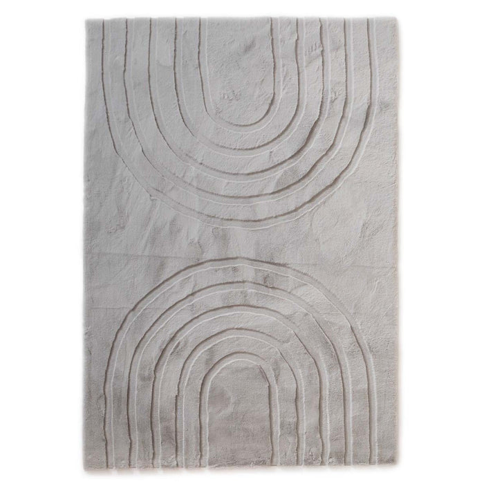 Tapeso Fluffy vloerkleed - Carvy lichtgrijs - 140x200 cm