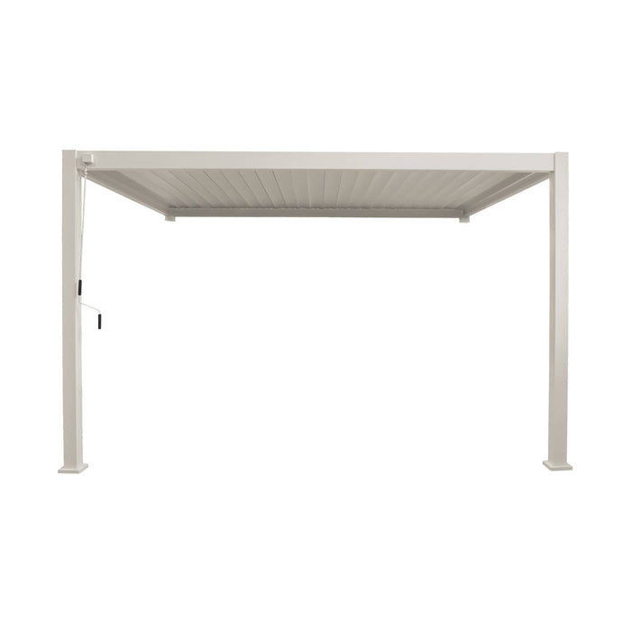 sweeek - Aangebouwde pergola van aluminium met draaibare lamellen 4x3m