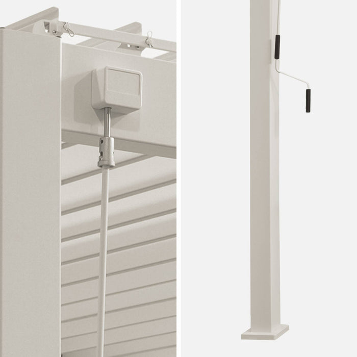 sweeek - Aangebouwde pergola van aluminium met draaibare lamellen 4x3m