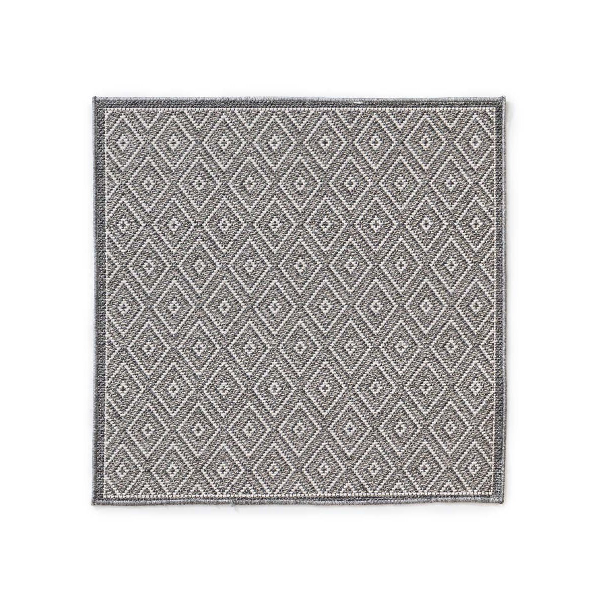 Boho&me Vierkant buitenkleed ruiten - Sunny Gem grijs - 300x300 cm