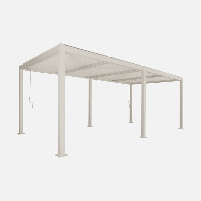 sweeek - Pergola met lamellendak, staal en alminium, verstelbare