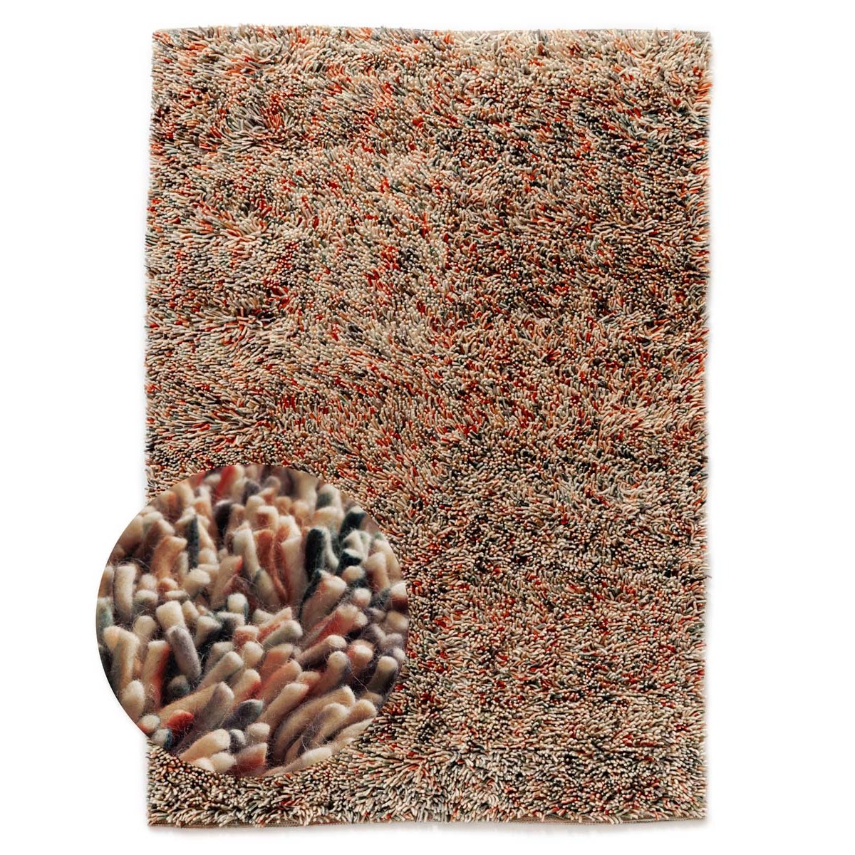 Nordic Weavers Hoogpolig vloerkleed wol - Aurelia multi - 200x300 cm