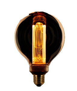 ETH Globe 95mm kooldraad LED 3.5w|12w E27 1800k dimbaar amber|goud