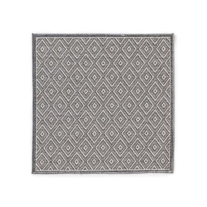 Boho&me Vierkant buitenkleed ruiten - Sunny Gem grijs - 120x120 cm
