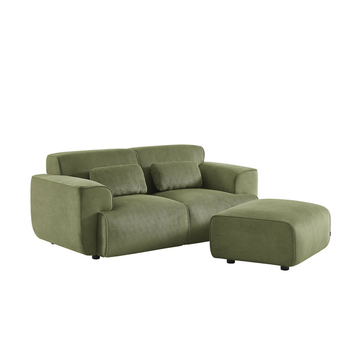 sweeek - Poef, voetenbank voor 2-zitsbank Wallas corduroy