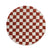 Boho&me Rond checkerboard vloerkleed - Check ivoor|koraal - 100 cm