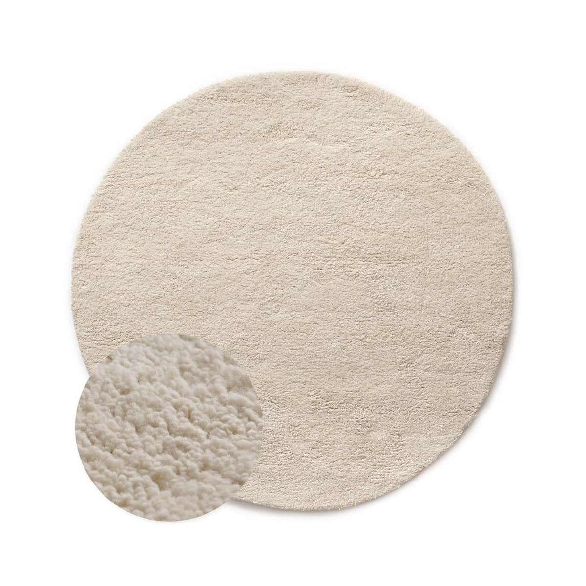 Nordic Weavers Rond berber vloerkleed Nomad ivoor - 150 cm