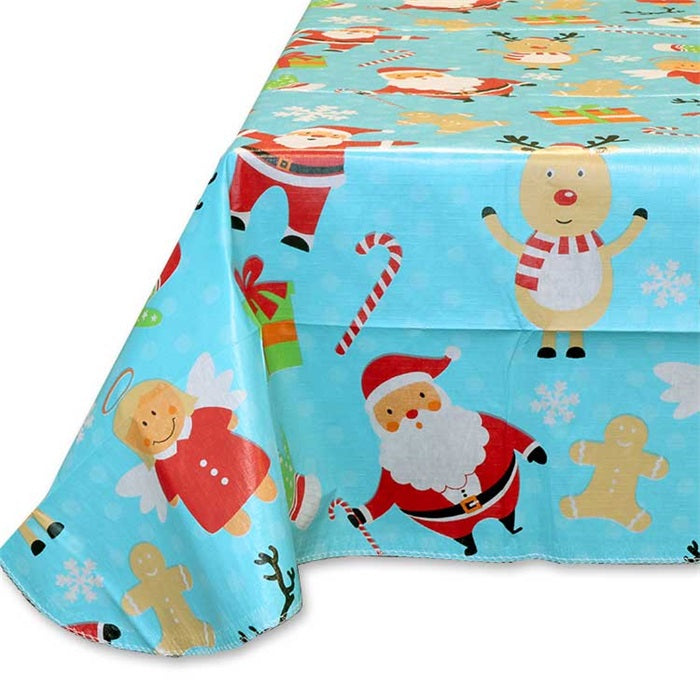 Unique Living | Tafelkleed Christmas Party 140x230cm mineral blue