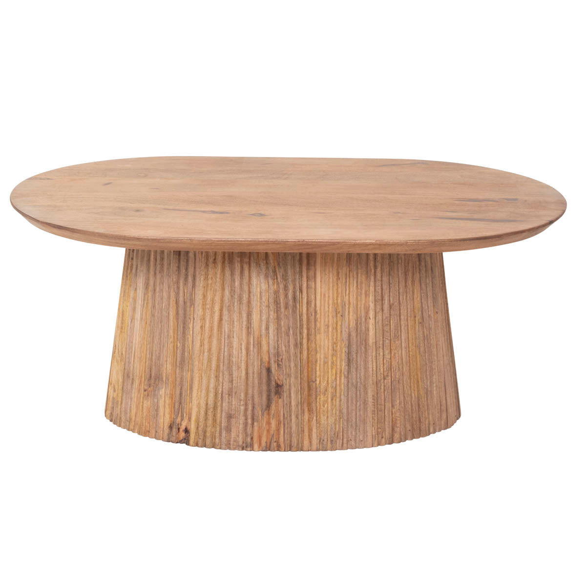 Giga Meubel - Salontafel Ovaal Naturel Hout - 90x55x38cm - Salvador