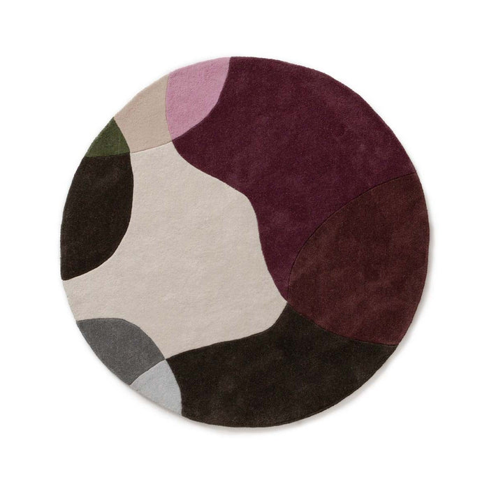 Nordic Weavers Rond wollen vloerkleed - Dune paars - 200 cm