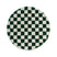 Boho&me Rond checkerboard vloerkleed - Check ivoor|jade - 100 cm