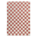 Boho&me Checkerboard vloerkleed - Check ivoor|roze - 100x200 cm