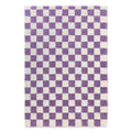 Boho&me Checkerboard vloerkleed - Check ivoor|lila - 200x300 cm