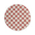 Boho&me Rond checkerboard vloerkleed - Check ivoor|roze - 250 cm