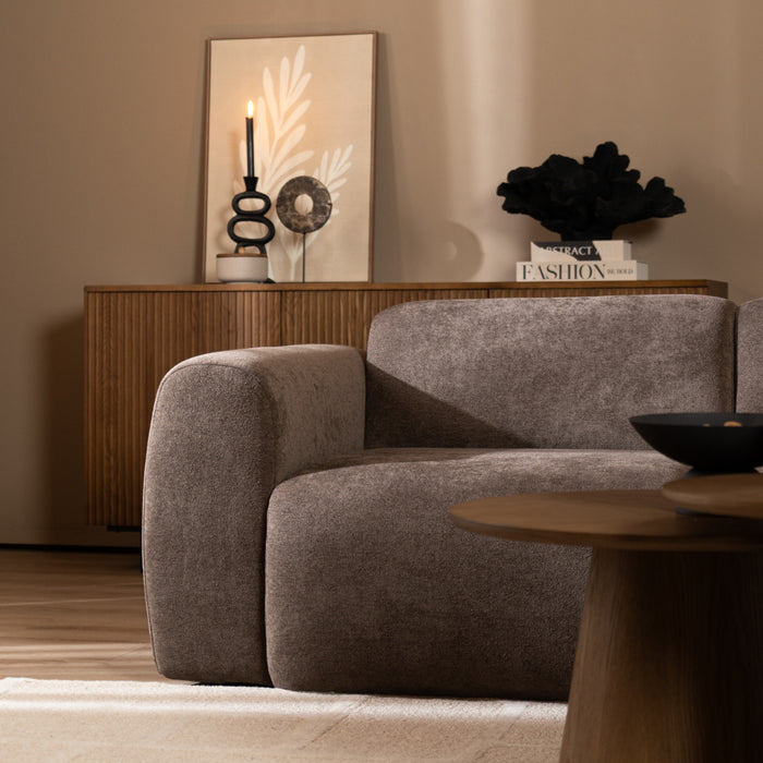 Bronx71 2,5-zits bank Maine chenille stof bruin