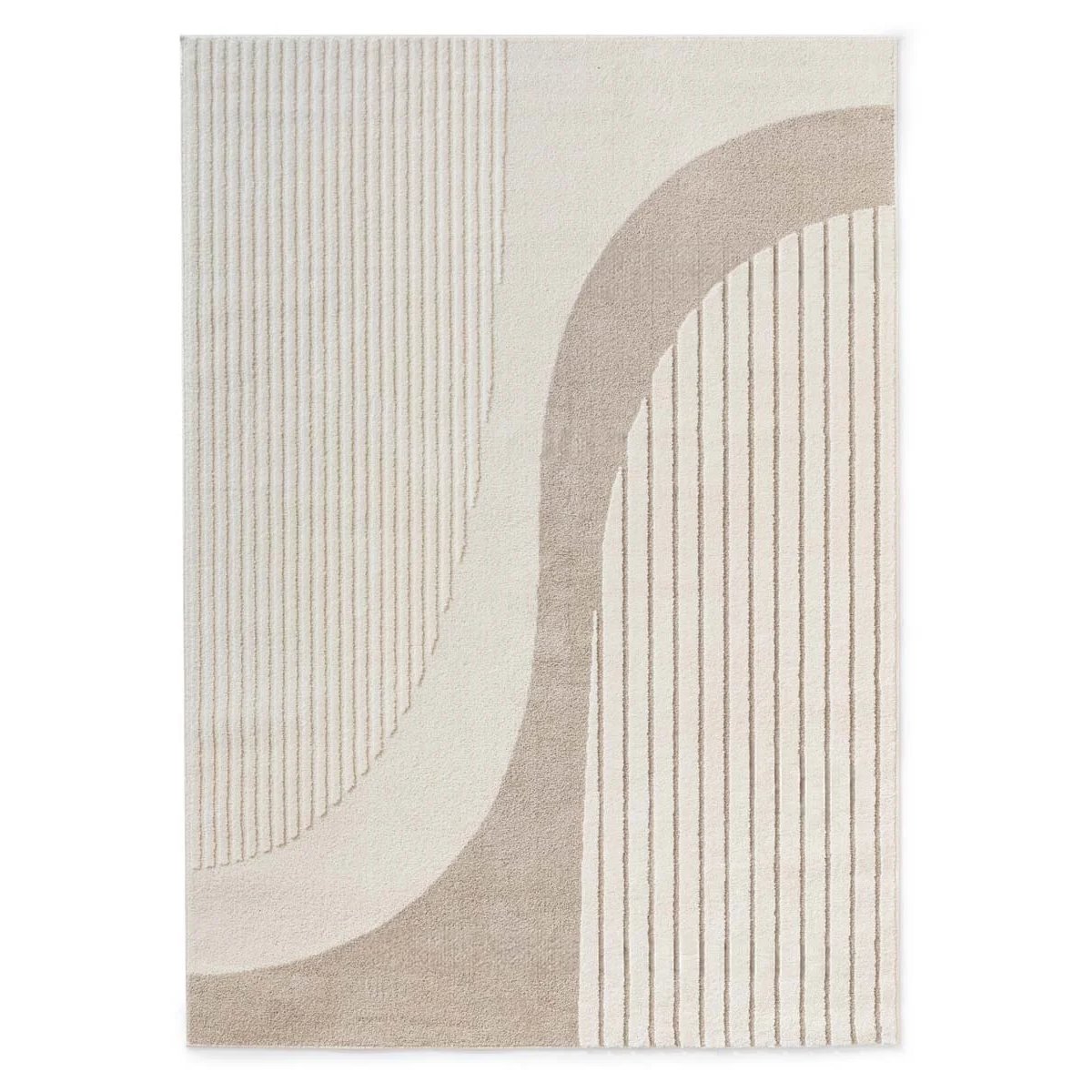 Nordic Weavers Japandi vloerkleed - Ridge Flow crème|beige - 80x150 cm